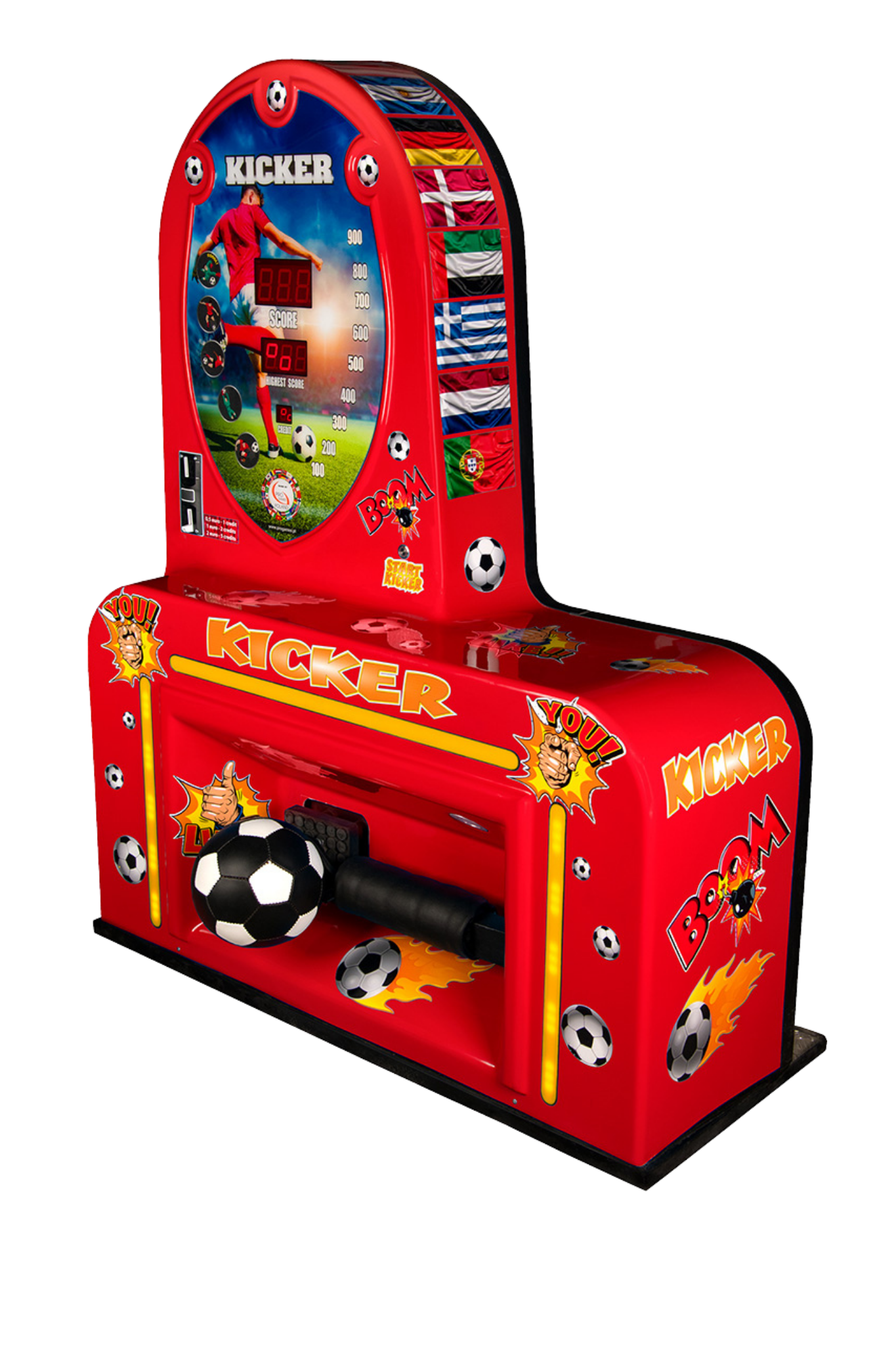 Fußball-Kicker Automat mit Münzwurf