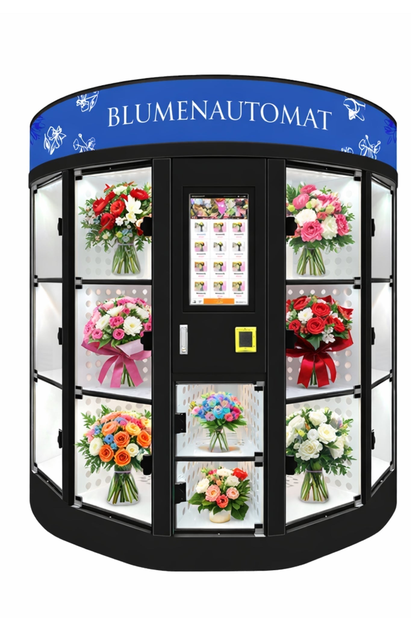 Blumenautomat Flowery mit 14 Fächer - Automatenhandel24WarenverkaufautomatenBlumenautomat Flowery mit 14 Fächer