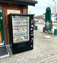Sanden Vendo G-Snack 10 Outdoorautomat Warenautomat Verkaufsautomat Getränkeautomat Snackautomat Ausstellung am Einzelhandel