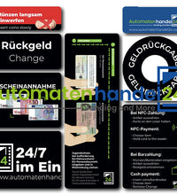 Aufkleber Set Automatenhandel24, Logo, Warenautomaten, Verkaufsautomaten, Snackautomaten, Sanden Vendo, Sielaff