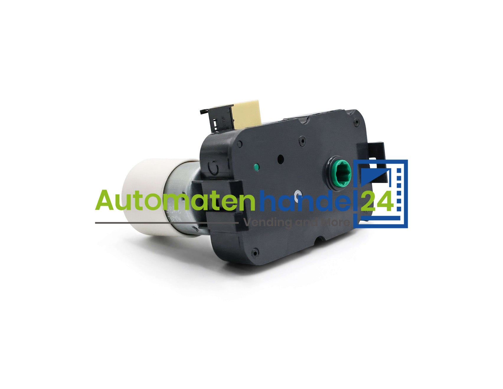 Sanden Vendo Spiralmotor hinten, Automatenhandel 24 Logo, Warenautomaten, Verkaufsautomaten, Snackautomaten